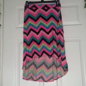 Girl’s Chevron High-Low Skirt